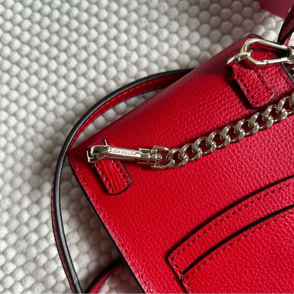 🐦🔥Kate Spade North South Flap Phone Crossbody Hot Chili Red - Picture 5 of 11
